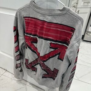 Men’s off white crew neck size medium grey Virgil abloh